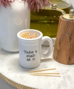 Inspire Me! Home Decor KITCHEN White Ceramic Toothpick Holder (3 Shapes) 11 Inspire Me! Home Decor KITCHEN White Ceramic Toothpick Holder (3 Shapes)