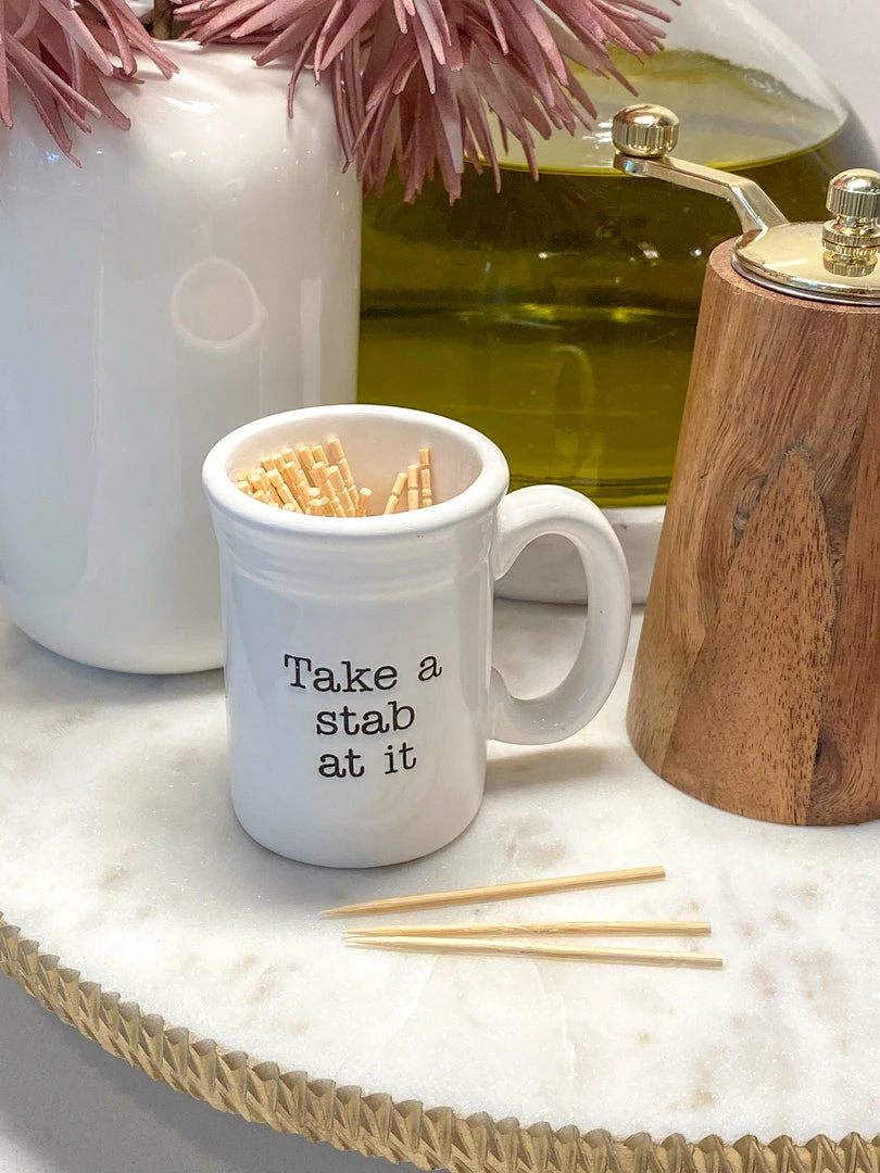 Inspire Me! Home Decor KITCHEN White Ceramic Toothpick Holder (3 Shapes) 5 Inspire Me! Home Decor KITCHEN White Ceramic Toothpick Holder (3 Shapes)