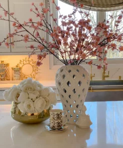 Inspire Me! Home Decor Black And Gold Metallic Peony Coffee Cup & Saucer