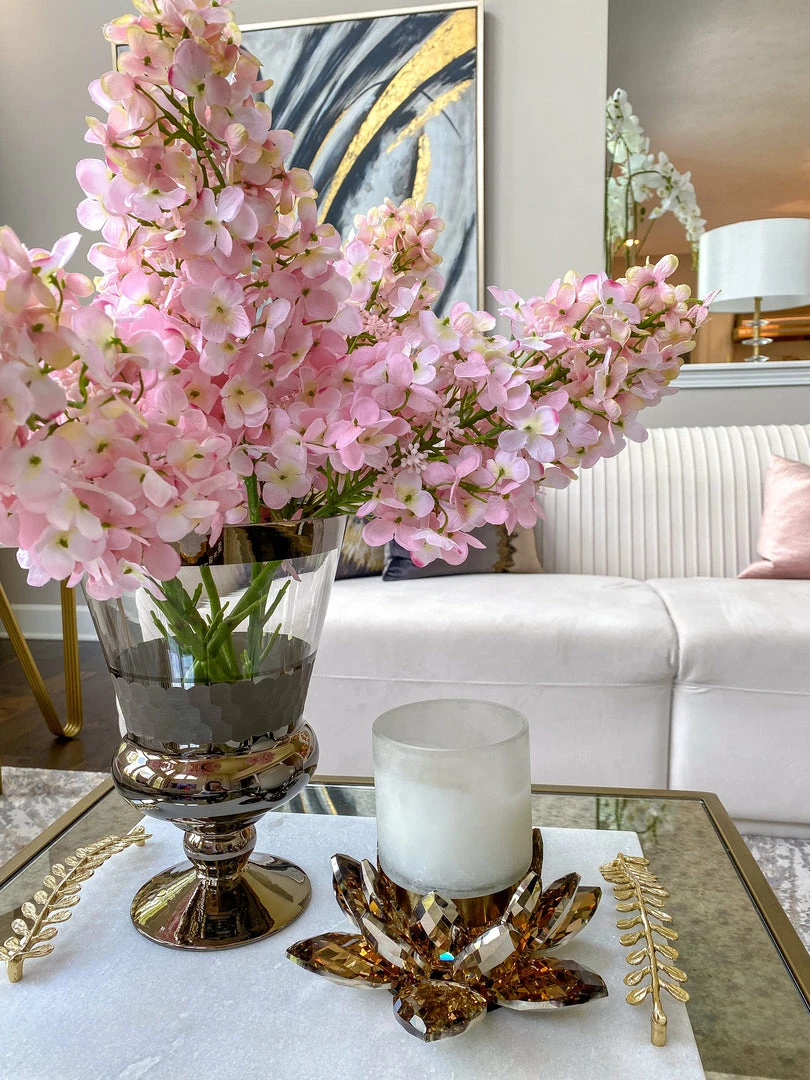 Inspire Me! Home Decor Smoked Stem Vase W/ Textured Detail 4 Inspire Me! Home Decor Smoked Stem Vase W/ Textured Detail