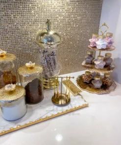 Inspire Me! Home Decor 3-Tiered Resin Cake Stand