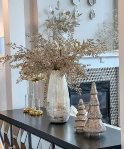 Inspire Me! Home Decor Mercury Glass Tree With Bead And Glitter Detail