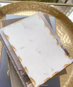 Inspire Me! Home Decor Small Marble Metallic Edged Tray