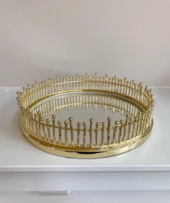 Inspire Me! Home Decor Round Mirror Tray (2 Sizes) (2 Colors)