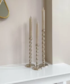 Inspire Me! Home Decor Set Of 4 Metallic Taper Candles (5 Colors)