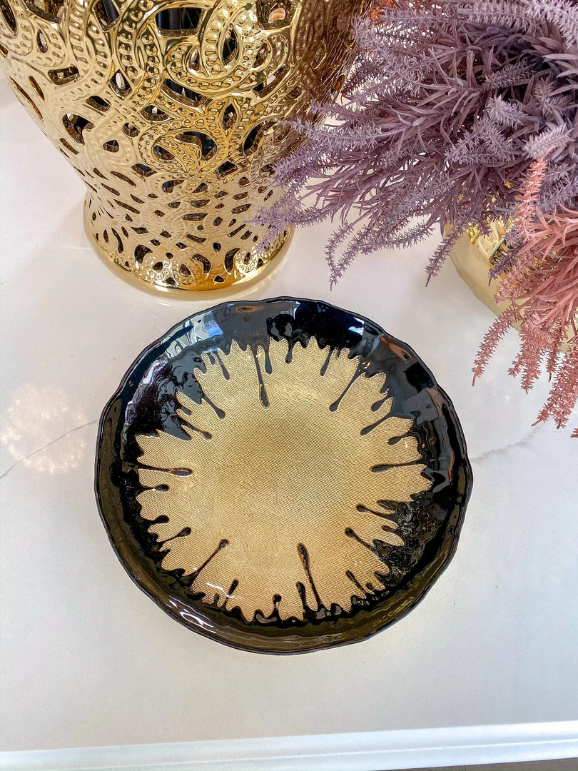 Inspire Me! Home Decor Black Dipped Large Gold Bowl 3 Inspire Me! Home Decor Black Dipped Large Gold Bowl