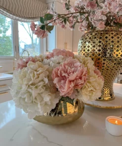 Inspire Me! Home Decor 28" Snow Sprinkled Peony Stem Pink 14 Inspire Me! Home Decor 28