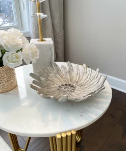 Inspire Me! Home Decor Silver Feather Bowl