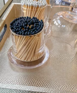 Inspire Me! Home Decor Glass Cloche With Black Tip Matches