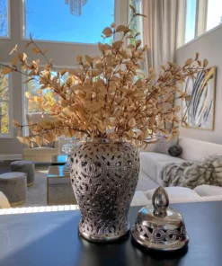 Inspire Me! Home Decor Silver Beaded Ginger Jar (2 Sizes)