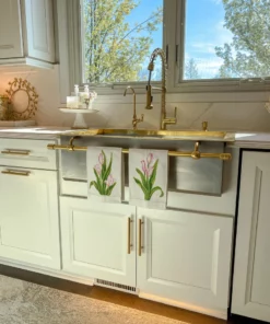 Inspire Me! Home Decor Pink Tulip Kitchen Towels (Set Of 2)