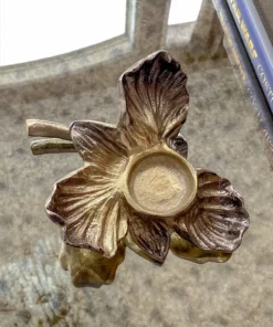 Inspire Me! Home Decor Gold Orchid Tea Light Holder