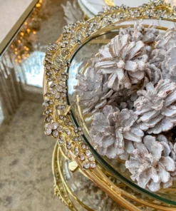 Inspire Me! Home Decor Jeweled Edge Bowl With Glass Insert (2 Colors) 20 Inspire Me! Home Decor Jeweled Edge Bowl With Glass Insert (2 Colors)