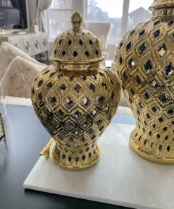 Inspire Me! Home Decor Small Gold Ginger Jar 12 Inspire Me! Home Decor Small Gold Ginger Jar