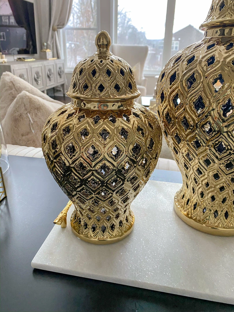 Inspire Me! Home Decor Small Gold Ginger Jar 5 Inspire Me! Home Decor Small Gold Ginger Jar