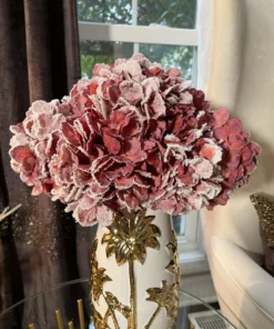 Inspire Me! Home Decor 27" Mauve Snow Sprinkle Hydrangea Stem