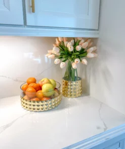 Inspire Me! Home Decor Oversized Gold Studded Glass Bowl