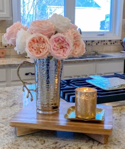 Inspire Me! Home Decor Real Touch Austin Rose (4 Colors) Floral Stems