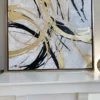 Inspire Me! Home Decor Metallic Gold And Black Abstract Wall Art