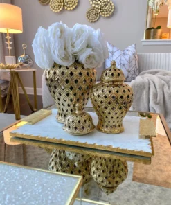 Inspire Me! Home Decor Small Gold Ginger Jar 15 Inspire Me! Home Decor Small Gold Ginger Jar