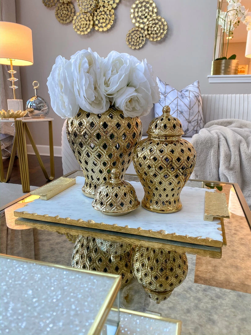 Inspire Me! Home Decor Small Gold Ginger Jar 8 Inspire Me! Home Decor Small Gold Ginger Jar