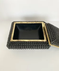 Inspire Me! Home Decor Black Studded Box W/ Gold Detailing