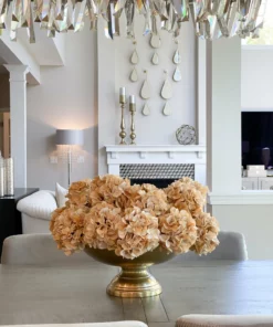 Inspire Me! Home Decor Beige Velvet And Silk Hydrangea Stem