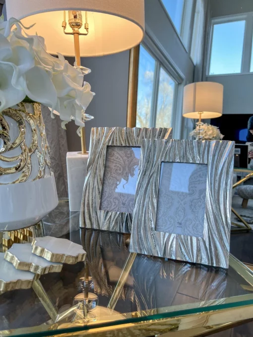 Inspire Me! Home Decor Silver Textured Picture Frame (2 Sizes)