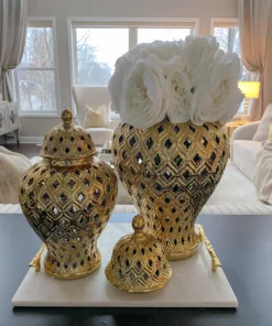 Inspire Me! Home Decor Small Gold Ginger Jar 13 Inspire Me! Home Decor Small Gold Ginger Jar