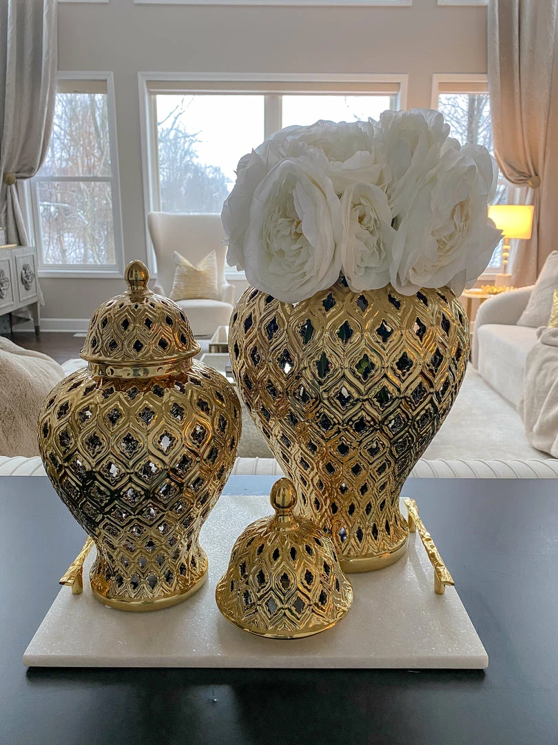 Inspire Me! Home Decor Small Gold Ginger Jar 6 Inspire Me! Home Decor Small Gold Ginger Jar