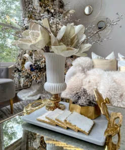 Inspire Me! Home Decor Floral Stems Large White Beaded Magnolia Stem 12 Inspire Me! Home Decor Floral Stems Large White Beaded Magnolia Stem