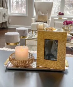 Inspire Me! Home Decor Textured Gold Metal Photo Frame