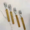 Inspire Me! Home Decor Gold Herringbone Mini Fork
