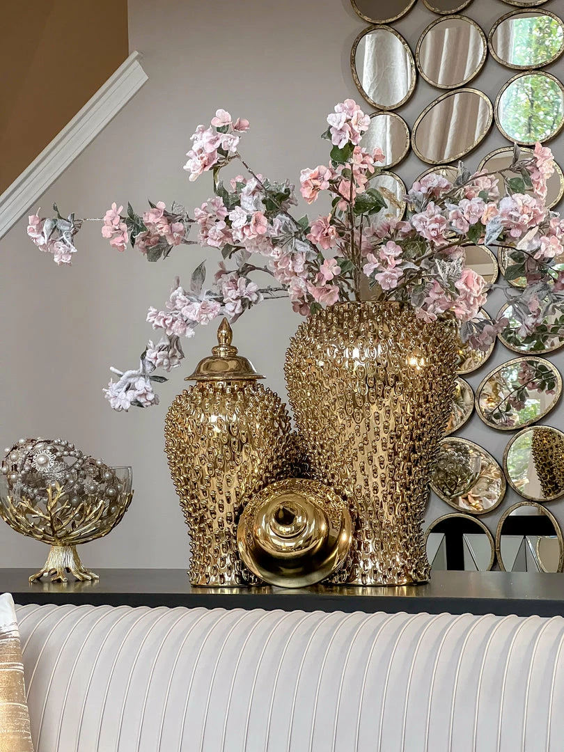 Inspire Me! Home Decor Gold Studded Ginger Jar (3 Sizes) 3 Inspire Me! Home Decor Gold Studded Ginger Jar (3 Sizes)