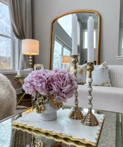 Inspire Me! Home Decor White And Gold Candleholders (2 Sizes)