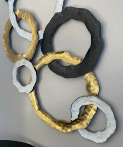 Inspire Me! Home Decor WALL ART & MIRRORS Gold, Black And White Circle Wall Decor