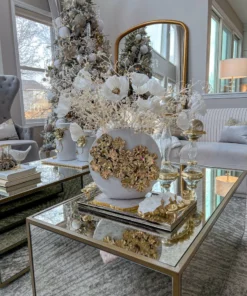 Inspire Me! Home Decor White Vase With Gold Floral Design 9 Inspire Me! Home Decor White Vase With Gold Floral Design