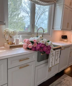 Inspire Me! Home Decor Real Touch Austin Rose (4 Colors) Floral Stems