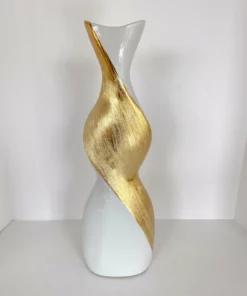 Inspire Me! Home Decor Gold And White Twisted Vase (2 Sizes) 26 Inspire Me! Home Decor Gold And White Twisted Vase (2 Sizes)