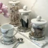 Inspire Me! Home Decor Marble & Silver Hammered Canisters