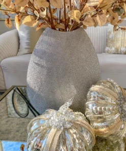 Inspire Me! Home Decor Ceramic Textured Metallic Vase ( Gold & Silver ) 16 Inspire Me! Home Decor Ceramic Textured Metallic Vase ( Gold & Silver )