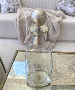 Inspire Me! Home Decor Glass Bottle With Silver Ball Stopper (2 Sizes) 11 Inspire Me! Home Decor Glass Bottle With Silver Ball Stopper (2 Sizes)