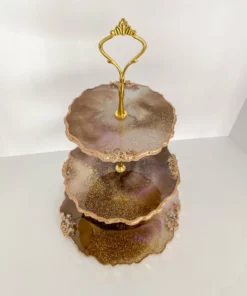 Inspire Me! Home Decor 3-Tiered Resin Cake Stand