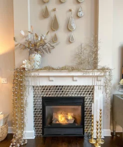 Inspire Me! Home Decor Glittered Ball Garland Silver