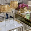 Inspire Me! Home Decor Gold Detailed Goblet Set Of 3