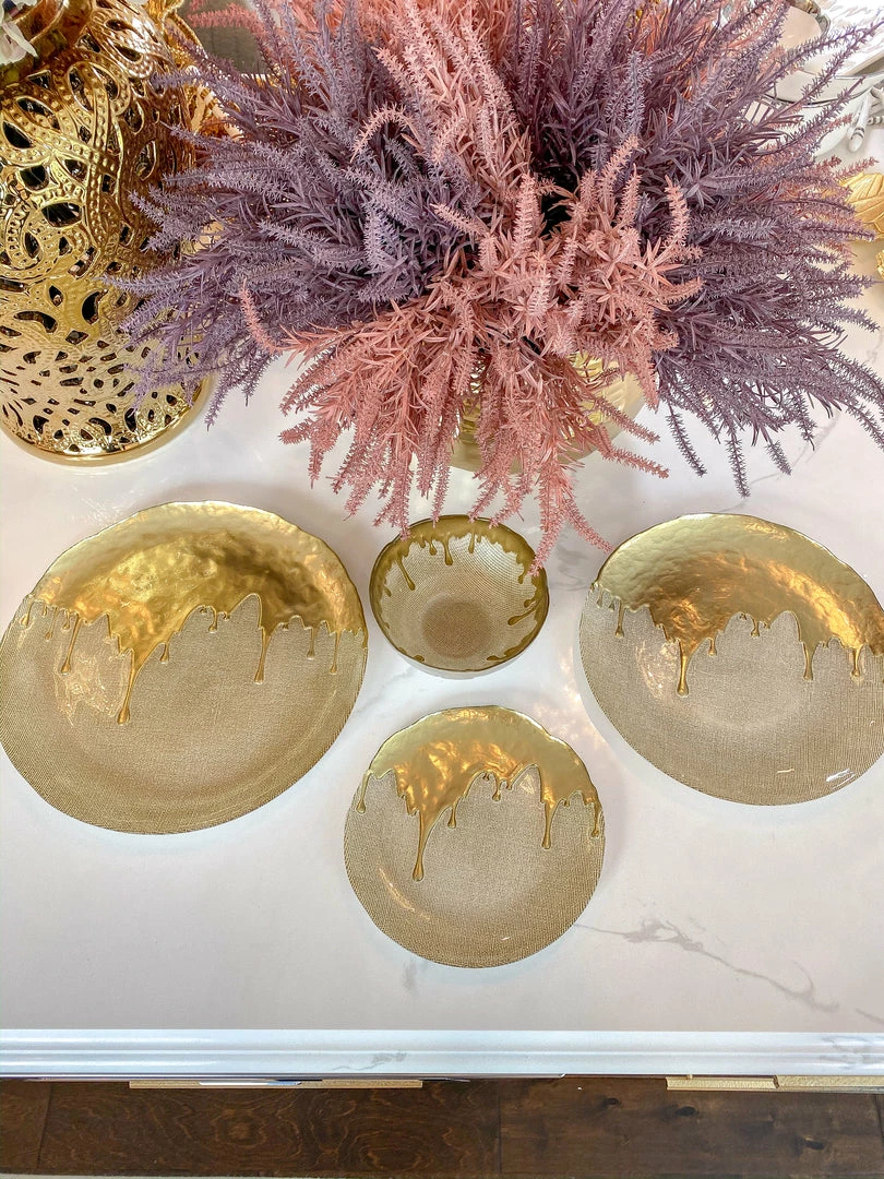 Inspire Me! Home Decor Gold Dipped Dinnerware Collection (Sold Separately) 6 Inspire Me! Home Decor Gold Dipped Dinnerware Collection (Sold Separately)