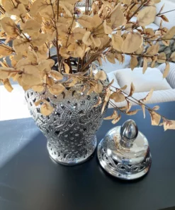 Inspire Me! Home Decor Silver Beaded Ginger Jar (2 Sizes)