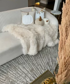 Inspire Me! Home Decor Cream Pumpkin Pillow PILLOWS, RUGS, & THROWS