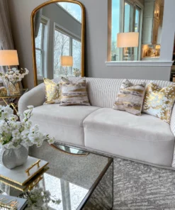 Cloud9d PILLOWS, RUGS, & THROWS Elise Ivory Gold Pillow - 20" X 20" 19 Cloud9d PILLOWS, RUGS, & THROWS Elise Ivory Gold Pillow - 20