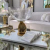 Inspire Me! Home Decor Gold Geode Base Pedestal Bowl